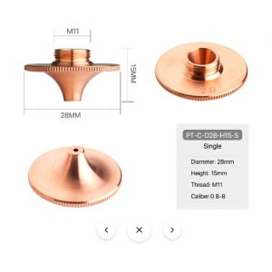 Hızlı Kesim Single 7.0mm D28 Tam Konik Nozzle